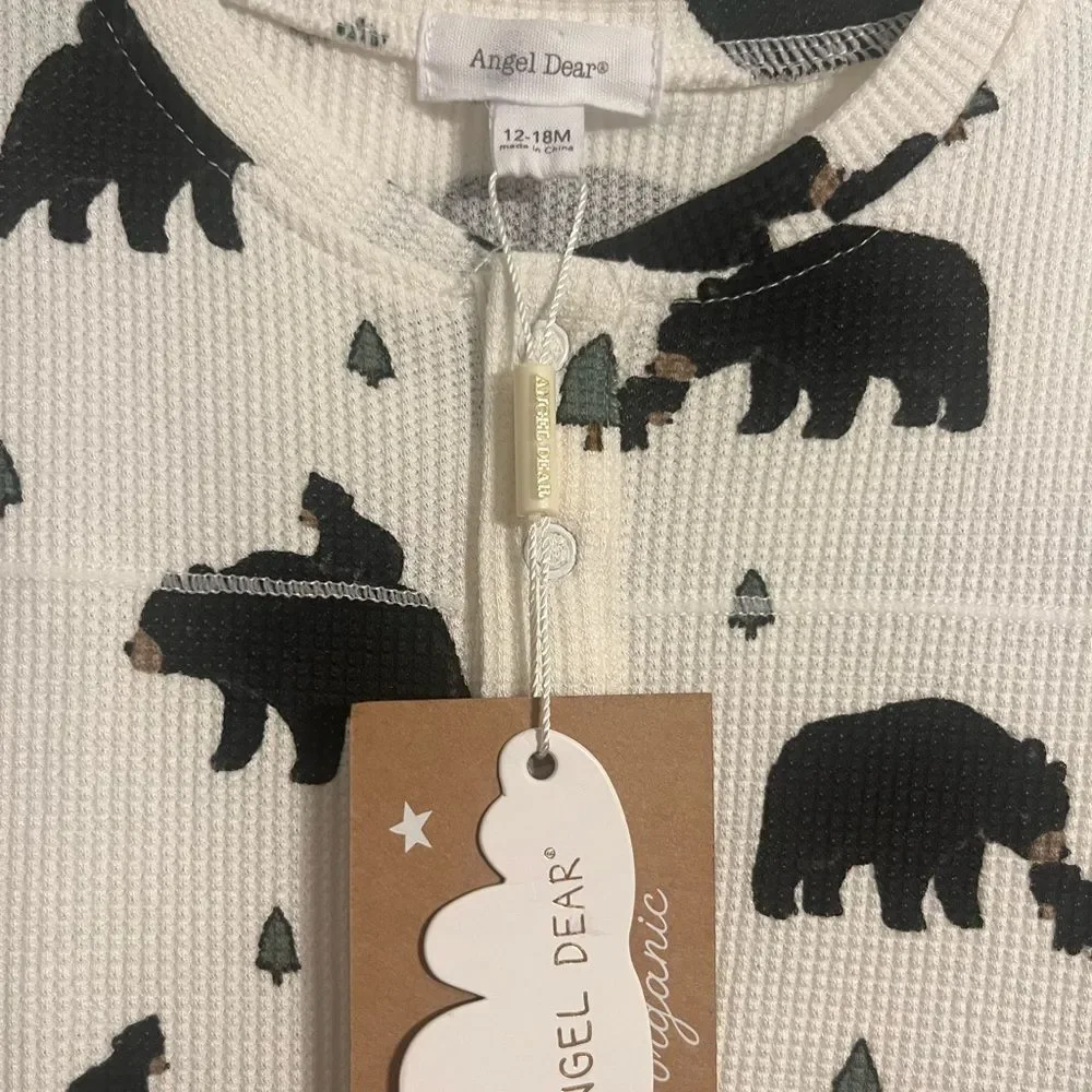 🐻 Angel Dear Bear Print Baby Onesie | Size 12–18M | NWT - Picture 4 of 5
